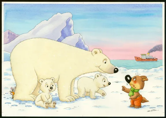 Colored illustration, Mini-Loup, Philippe Matter