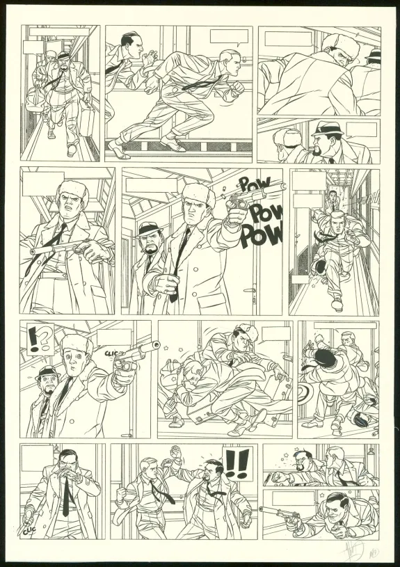 Planche noir et blanc, Kaplan & Masson, Il faut sauver Hitler (T.2), Jean-Christophe Thibert