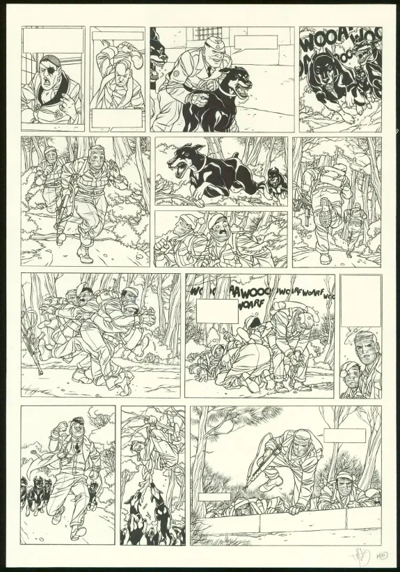 Planche noir et blanc, Kaplan & Masson, Il faut sauver Hitler (T.2), Jean-Christophe Thibert