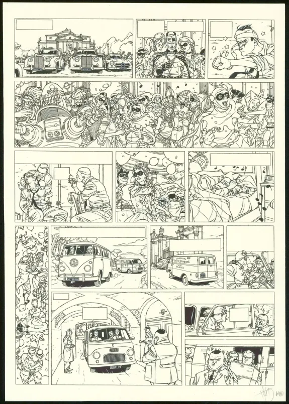Planche noir et blanc, Kaplan & Masson, Il faut sauver Hitler (T.2), Jean-Christophe Thibert