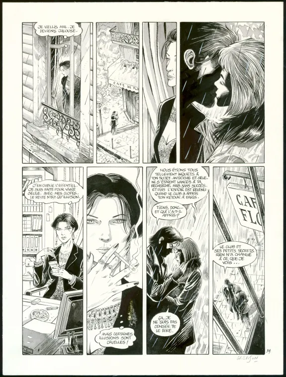 Planche noir et blanc, Niklos Koda, Le Dernier masque (T.15), Olivier Grenson