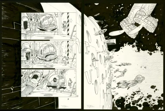 Planche noir et blanc, Infinity 8, Guérilla symbolique (T.4), Martin Trystram