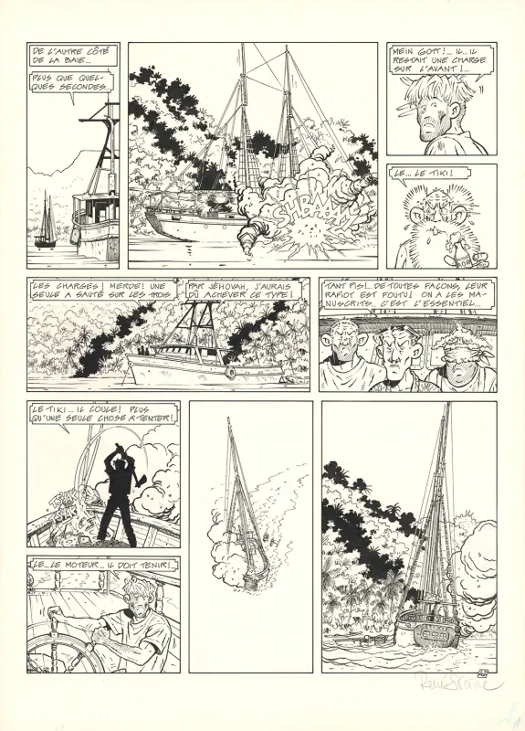 Planche noir et blanc, Adler, Black Bounty (T.5), René Sterne