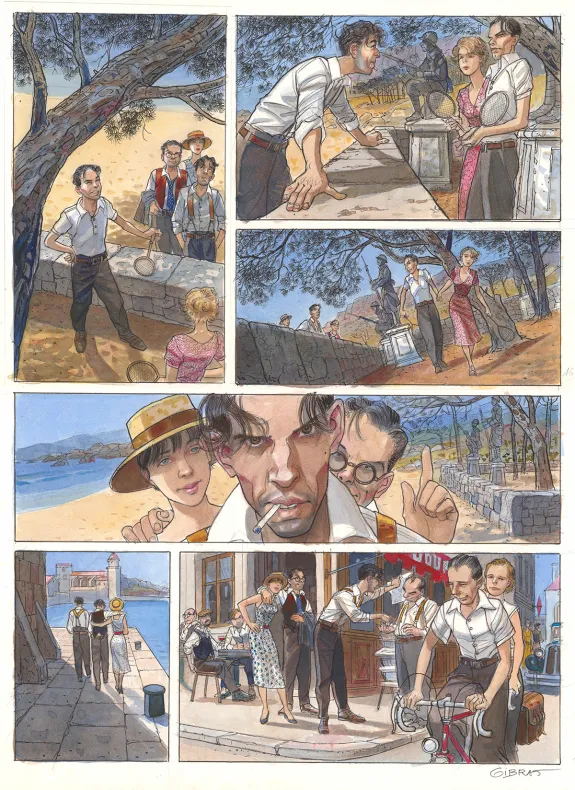 Colored original page, Mattéo, Troisième Époque (août 1936) (T.3), Jean-Pierre Gibrat