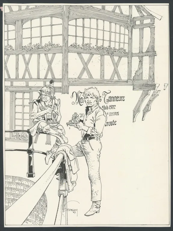 Illustration noir et blanc, Jeremiah,  Hermann