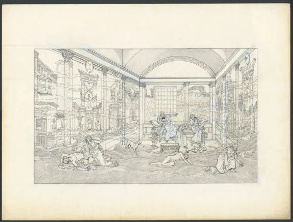 Illustration noir et blanc, Pompeï, tome 2 (T.2), Marc Henniquiau