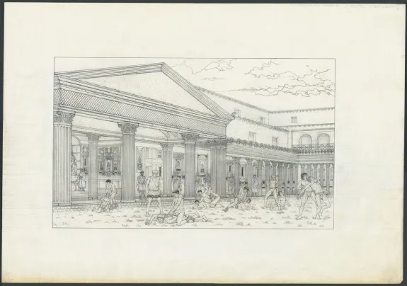Illustration noir et blanc, Pompeï, tome 2 (T.2), Marc Henniquiau