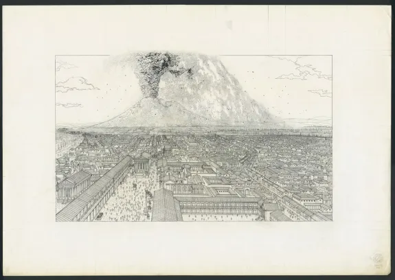 Illustration noir et blanc, Pompeï, tome 2 (T.2), Marc Henniquiau