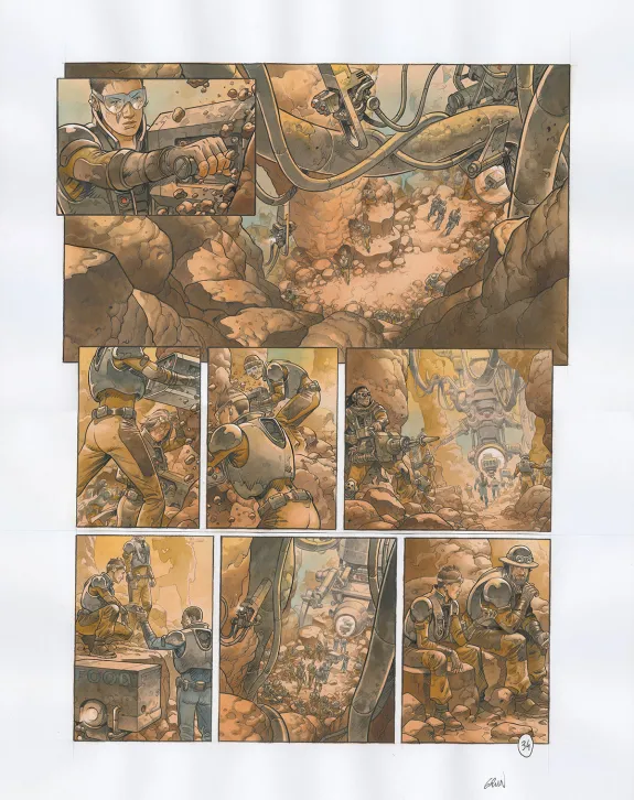 Planche couleur, On Mars, Un Monde nouveau (T.1),  Grun