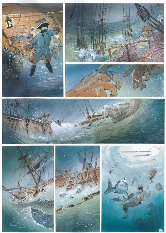 Colored original page, Vanikoro, Patrick Prugne