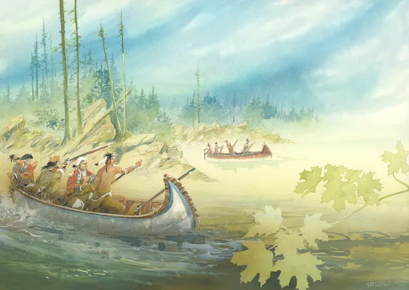 Illustration couleur, Le Dernier des Mohicans, Patrick Prugne