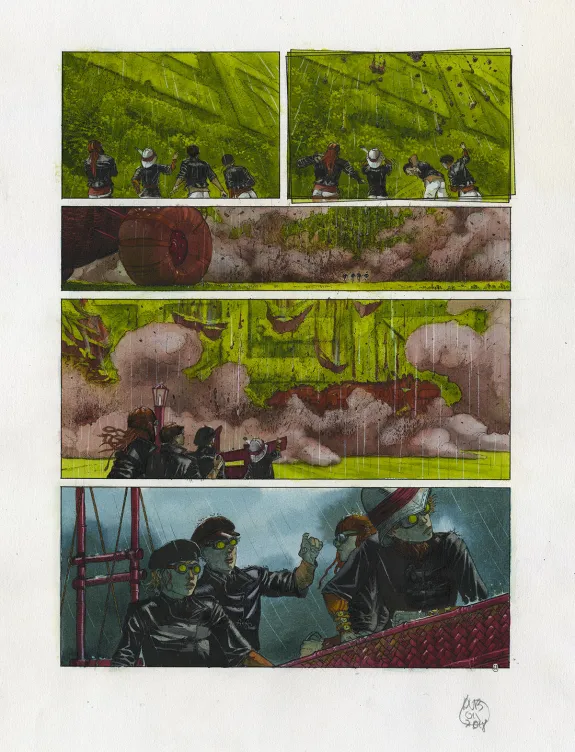 Colored original page, TER, L'Étranger (T.1), Christophe Dubois