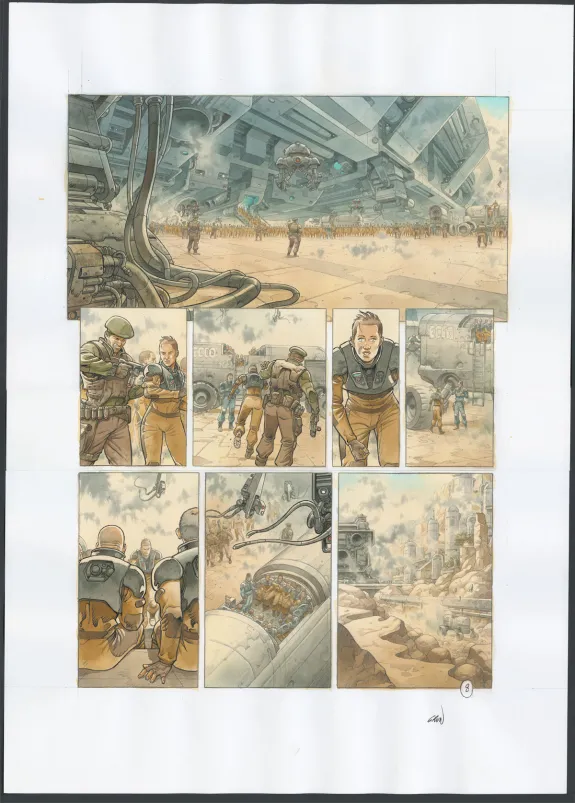 Planche couleur, On Mars, Un Monde nouveau (T.1),  Grun