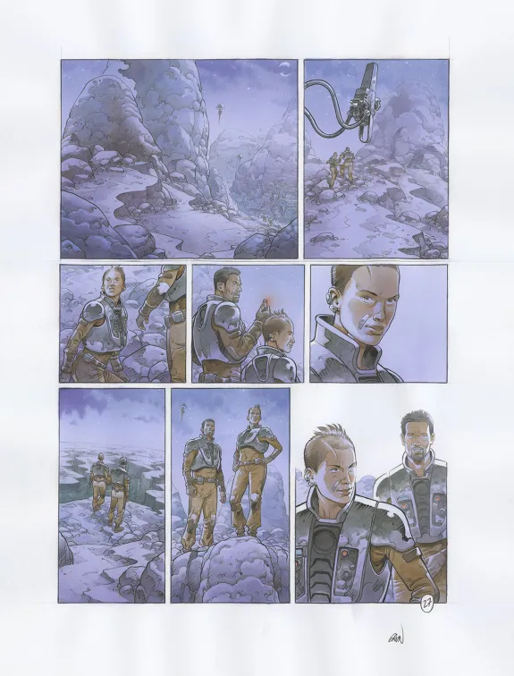 Planche couleur, On Mars, Un Monde nouveau (T.1),  Grun
