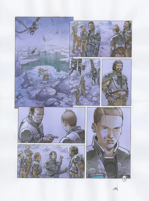 Colored original page, On Mars, Un Monde nouveau (T.1),  Grun