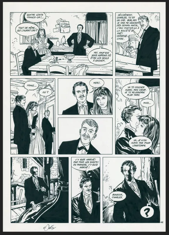 Planche noir et blanc, Les Maîtres de l'orge, Margrit, 1886 (T.2), Francis Vallès