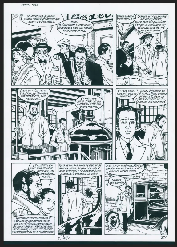 Planche noir et blanc, Les Maîtres de l'orge, Les Steenfort (T.8), Francis Vallès