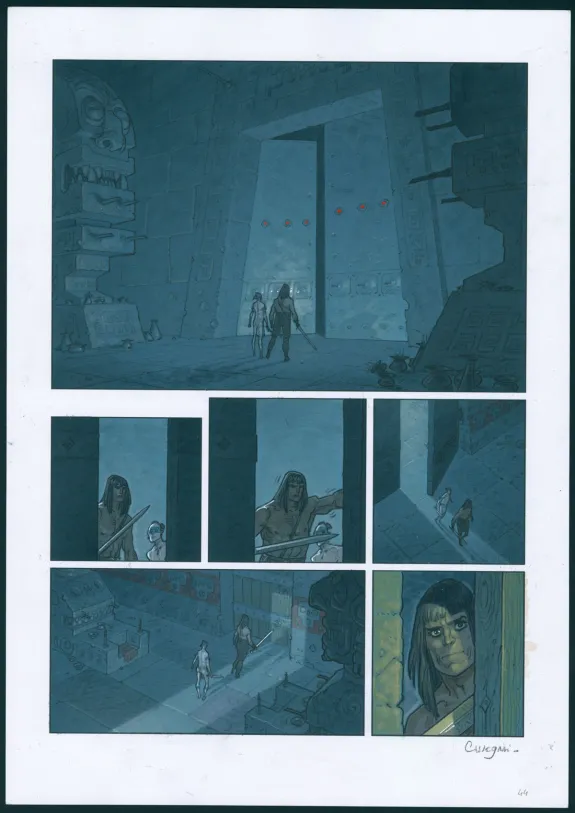 Colored original page, Conan le Cimmérien, Les Clous rouges (T.7), Didier Cassegrain