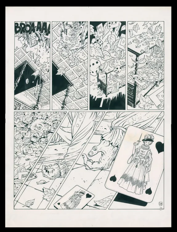 Planche noir et blanc, Giacomo C., La Dame au cœur de suie (T.3),  Griffo