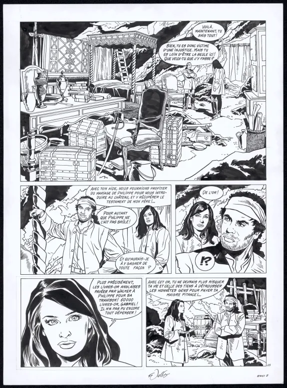 Planche noir et blanc, Rani, Brigande (T.2), Francis Vallès