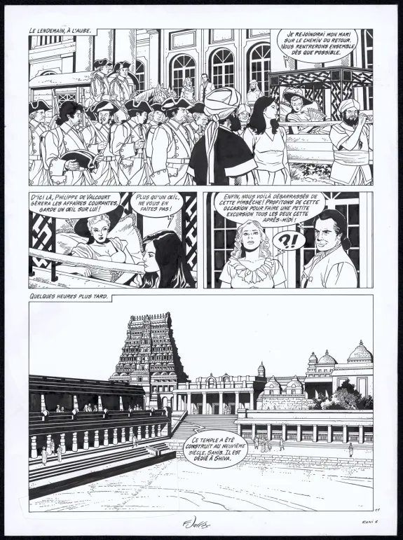Black and white original page, Rani, Condamnée (T.6), Francis Vallès