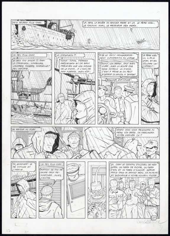 Planche noir et blanc, Adler, Le Repaire du Katana (T.2), René Sterne