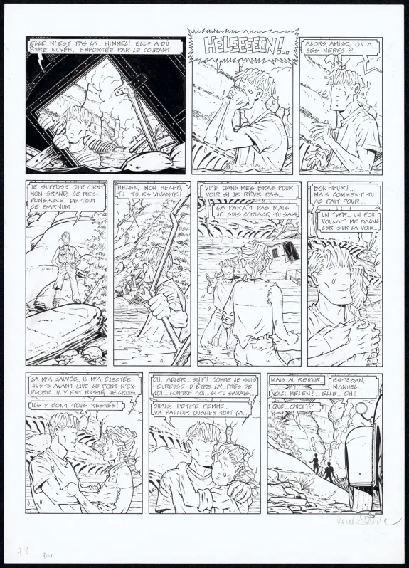 Planche noir et blanc, Adler, Muerte Transit (T.3), René Sterne