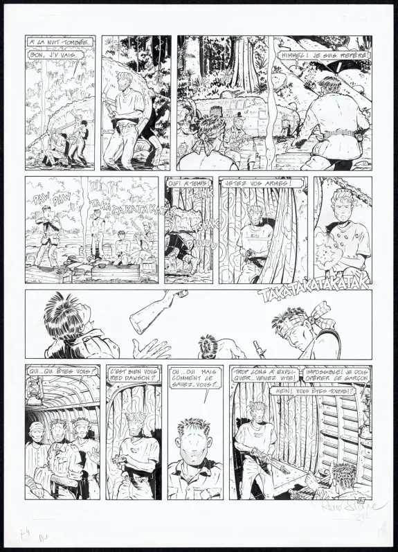 Planche noir et blanc, Adler, Dernière mission (T.4), René Sterne