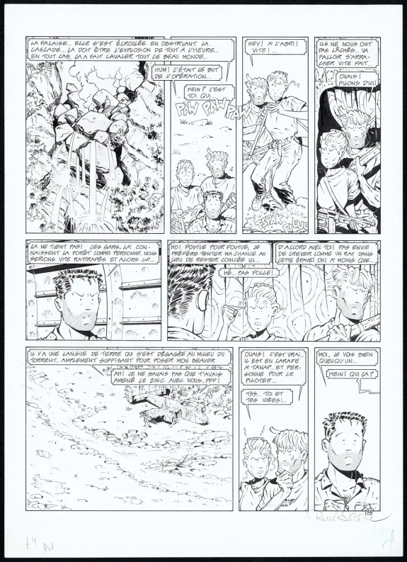 Planche noir et blanc, Adler, Dernière mission (T.4), René Sterne