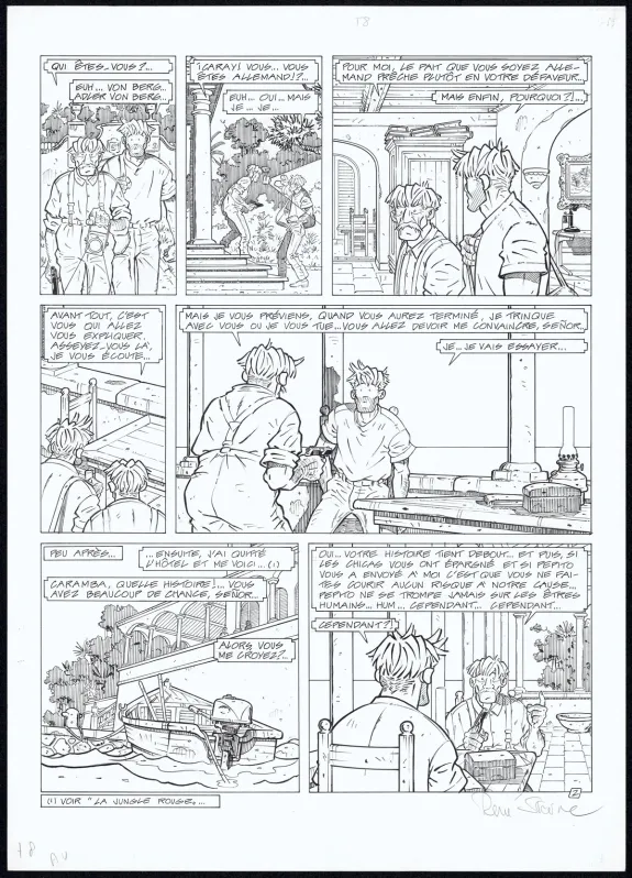 Planche noir et blanc, Adler, Les Maudits (T.8), René Sterne