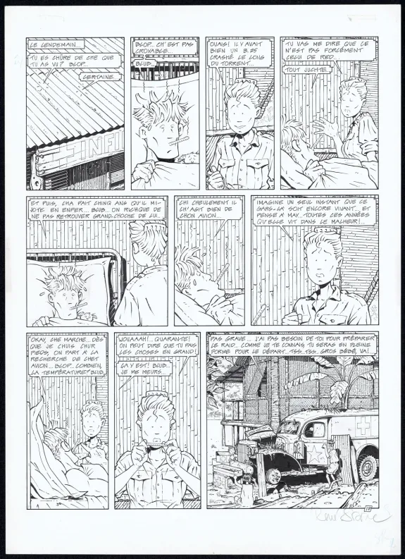 Planche noir et blanc, Adler, Dernière mission (T.4), René Sterne