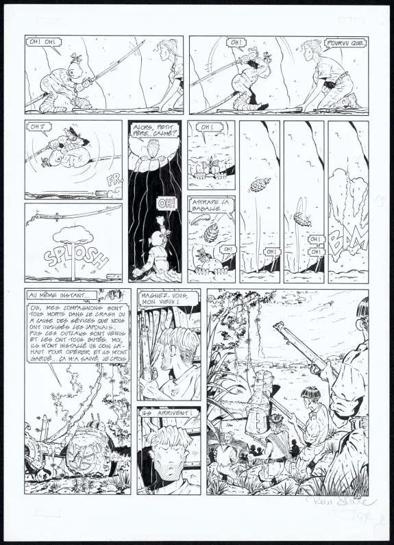 Planche noir et blanc, Adler, Dernière mission (T.4), René Sterne