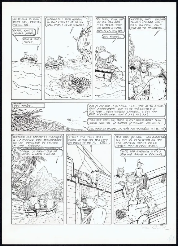 Planche noir et blanc, Adler, Black Bounty (T.5), René Sterne