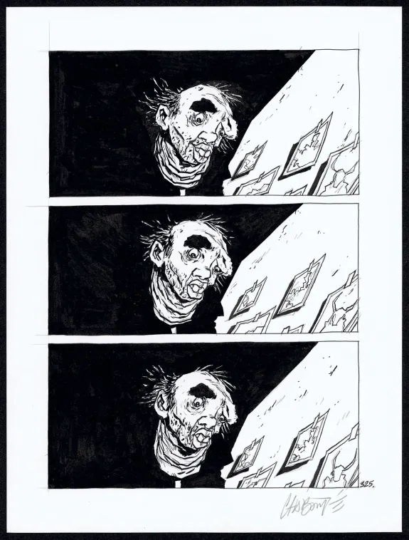 Planche noir et blanc, Tout seul, Christophe Chabouté