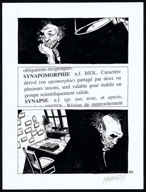 Black and white original page, Tout seul, Christophe Chabouté