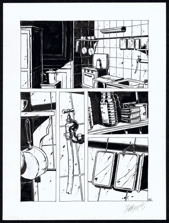 Planche noir et blanc, Tout seul, Christophe Chabouté