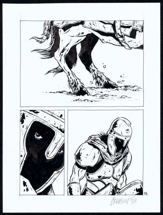 Planche noir et blanc, Tout seul, Christophe Chabouté