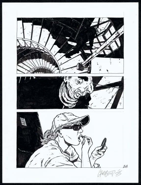 Planche noir et blanc, Tout seul, Christophe Chabouté
