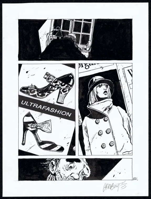 Black and white original page, Tout seul, Christophe Chabouté