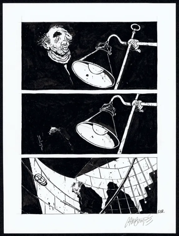 Planche noir et blanc, Tout seul, Christophe Chabouté