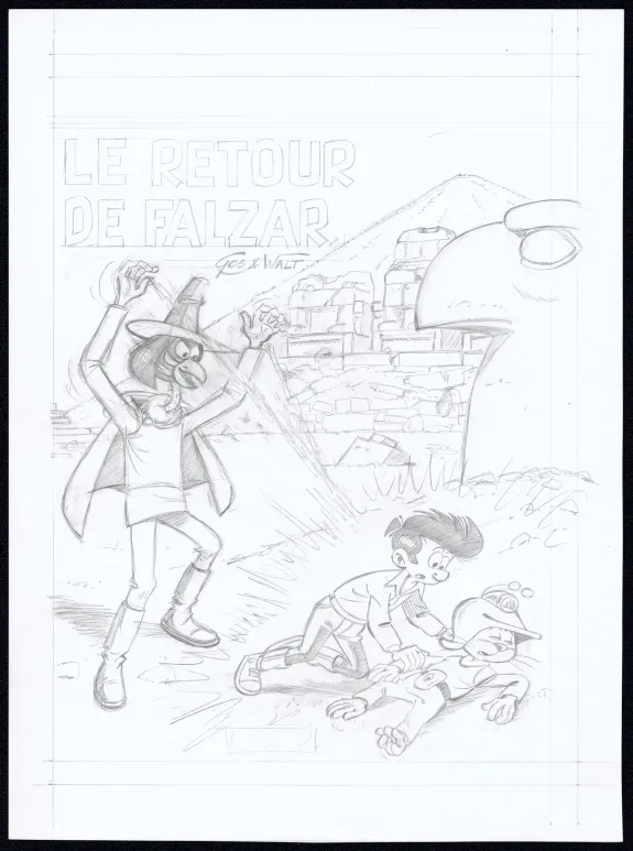 Cover project, Le Scrameustache, Le retour de Falzar (T.34),  Gos / Walt