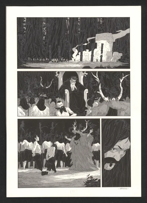 Planche noir et blanc, Les Ogres-Dieux, Le Grand Homme (T.3), Bertrand Gatignol