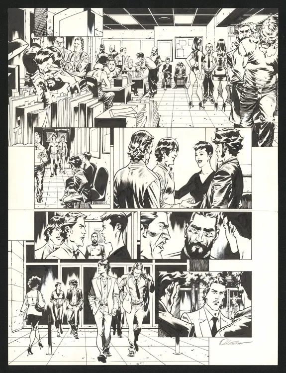 Black and white original page, Jazz Maynard, Live in Barcelona (T.7),  Roger