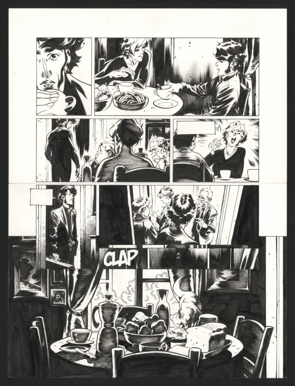 Planche noir et blanc, Jazz Maynard, Live in Barcelona (T.7),  Roger