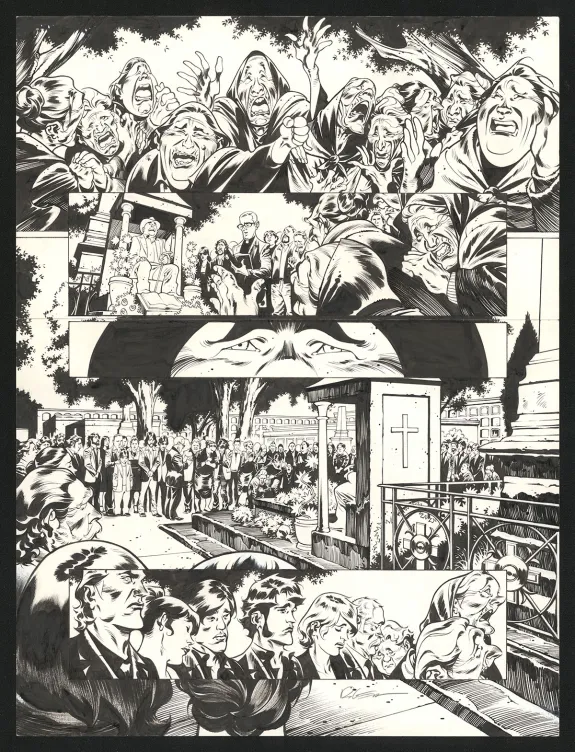 Black and white original page, Jazz Maynard, Live in Barcelona (T.7),  Roger