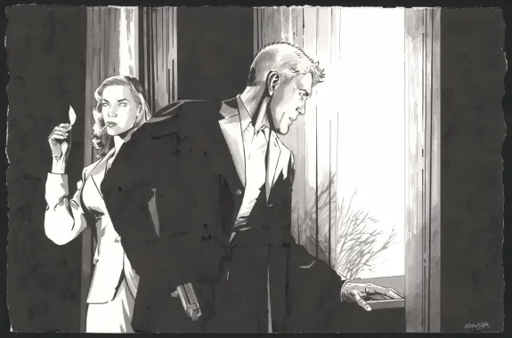 Illustration noir et blanc, I.R.$., HS - Les Dossiers Max, Bernard Vrancken