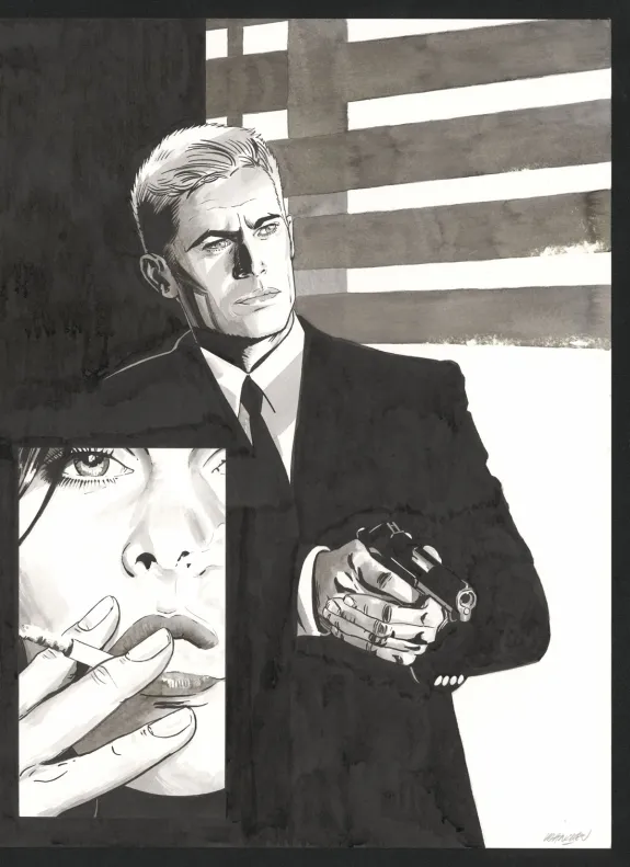 Illustration noir et blanc, I.R.$., HS - Les Dossiers Max, Bernard Vrancken