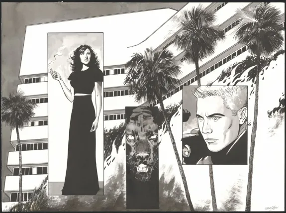 Illustration noir et blanc, I.R.$., Bernard Vrancken