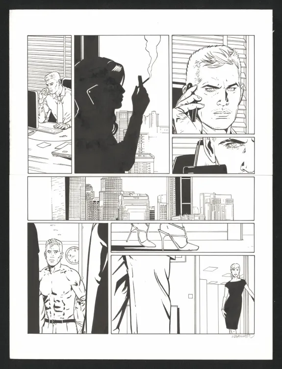 Planche noir et blanc, I.R.$., Larry's paradise (T.17), Bernard Vrancken