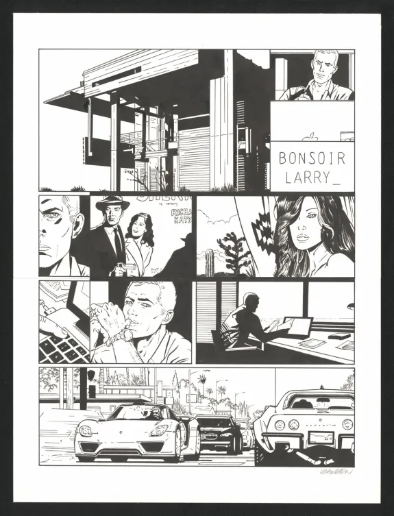 Planche noir et blanc, I.R.$., Larry's paradise (T.17), Bernard Vrancken